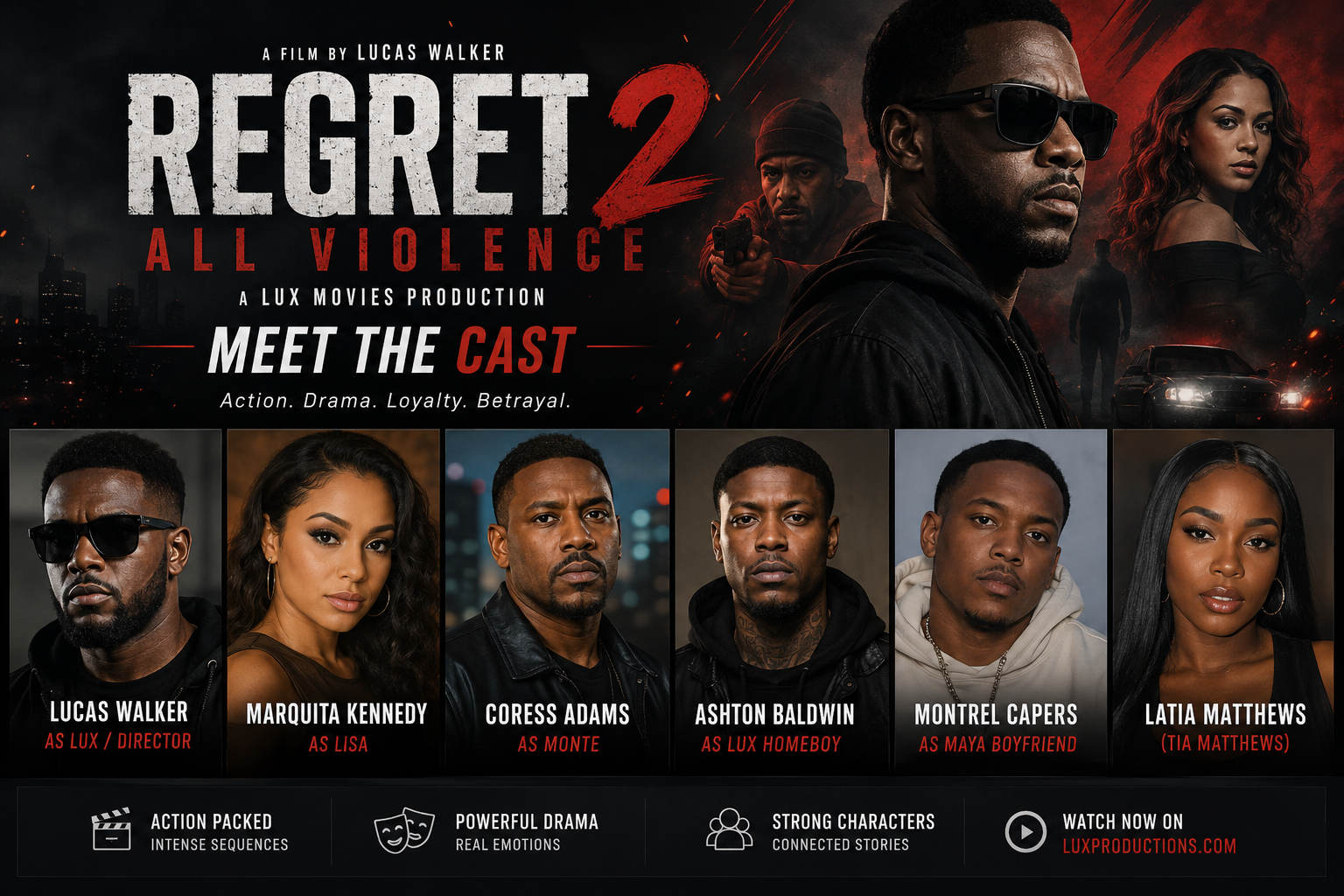 Regret 2 All Violence cast poster