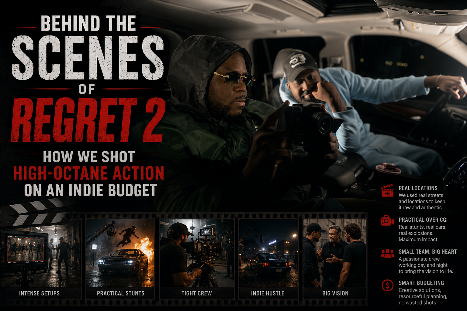 Behind the Scenes of Regret 2 action movie setup