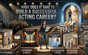 actor preparing for a self-tape audition to build an acting career