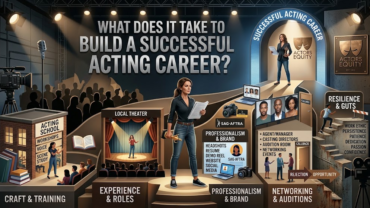 actor preparing for a self-tape audition to build an acting career